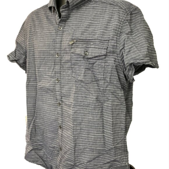 Reaction Kenneth Cole Cotton XL Short Sleeve Button Down Collared Shirt w/pocket - Picture 2 of 14